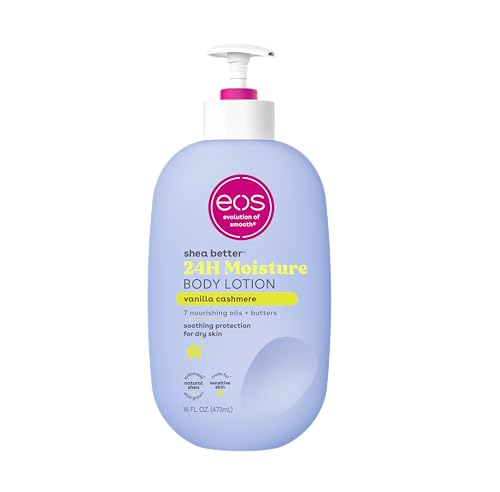 eos vanilla cashmere body lotion shea better 24hr moisture - 16 oz/473 ml