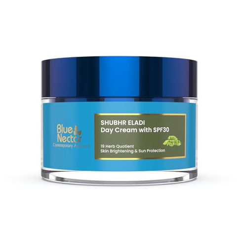 Blue Ayurvedic Brightening Day Face Cream for Skin Glow 19 Herbs, 1.7 Oz)