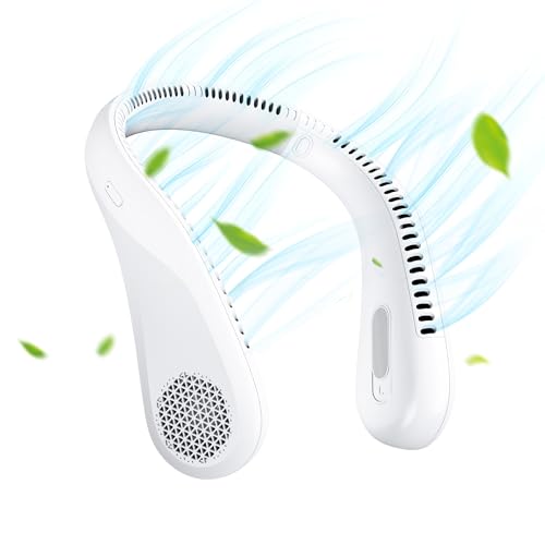 Neck Fan - 5200mAh Portable Neck Fans 16hrs Working Time (White)