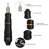 Phoenixy Tattoo Kit, Rotary Tattoo Pen Kit Switch Power Supply 10 Tattoo Cartridge Needles 7 Colors Ink Tattoo Set (PH-01)