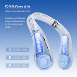 Neck Fan - 5200mAh Portable Neck Fans 16hrs Working Time (White)