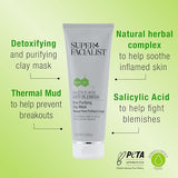Pore Purifying Clay Mask with Salicylic Acid - Acne Treatment & Blackhead Remover Mask with Avocado Oil & Vitamin B , Vegan Friendly - 125 ml