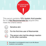 Azelaic Acid 10% Facial Serum with Niacinamide - Fast Rosacea Skin Care Product + Reduce Cystic Acne Scar