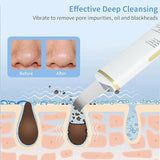 Facial Skin Scrubber, Ultrasonic Skin Spatula Include 2 Silicone Covers