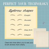 16 Pieces Double Sided Practice Skin for Eyebrows (White)