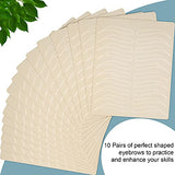 16 Pieces Double Sided Practice Skin for Eyebrows (White)