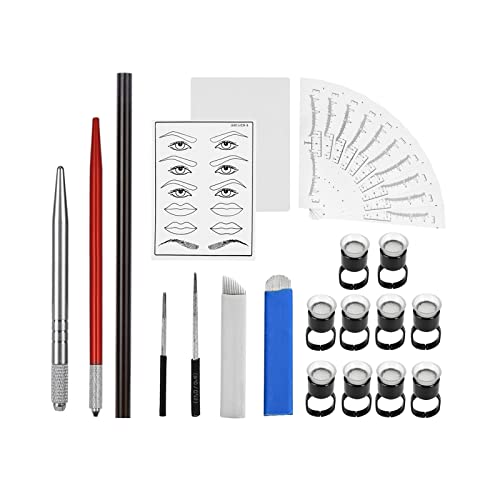 Microblading Kit Eyebrow Microblading Manual Tattoo Pen and Microblading Needles RS RL 14 Pin 18U