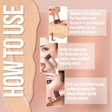 Make Up Brush Foundation Kabuki Flat Top - Premium Quality Synthetic Dense Bristles!