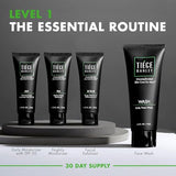 Tiege Hanley Mens Skin Care Set, Men's Skincare Set Includes Face Wash, Facial Scrub, & Moisturizer