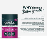 Nutrition Geeks Biotin Hair Growth Supplement - 180 Tablets Enhanced with Zinc & Selenium, Hair Vitamins Complex - Biotin 10000 mcg