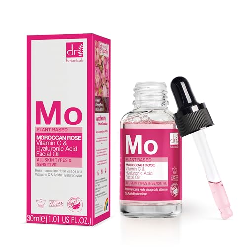 DR BOTANICALS Moroccan Rose Facial Oil with  Hyaluronic Acid (30ml)