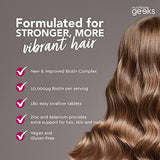 Nutrition Geeks Biotin Hair Growth Supplement - 180 Tablets Enhanced with Zinc & Selenium, Hair Vitamins Complex - Biotin 10000 mcg
