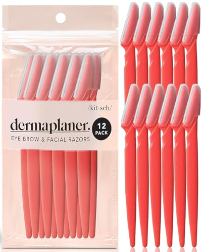 Kitsch Dermaplaning Tool - Face Razor for Women  12 pc (Coral)