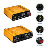 Phoenixy Tattoo Kit, Rotary Tattoo Pen Kit Switch Power Supply 10 Tattoo Cartridge Needles 7 Colors Ink Tattoo Set (PH-01)