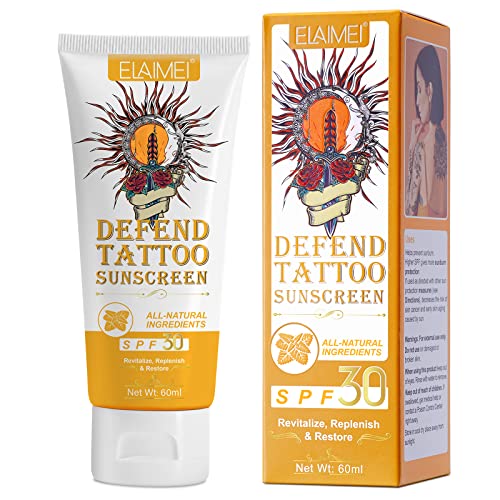 SPF 30+ Tattoo Sun Protection - UVA/UVB Sun Rays Protection,Water Resistant, 60ml