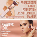 Make Up Brush Foundation Kabuki Flat Top - Premium Quality Synthetic Dense Bristles!