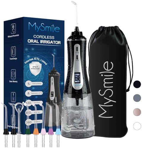 Cordless 350ML Water Flosser Oral Irrigator (Black)