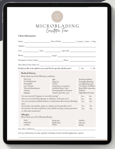 3 Microblading Form Bundle