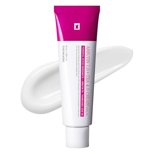 Arbutin 7% + Tranexamic Acid 4% Cream, 70,000ppm Arbutin, 40,000ppm TXA, Niacinamide, Glutathione, Dark Spots, Freckles, Korean Skin Care, 50ml, 1.69 fl.oz.