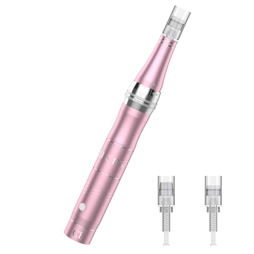 Dermapen Microneedling Pen, Professional Cordless Derma Pen Electric Micro Needling Pen Adjustable Speeds with 12pins 36pins