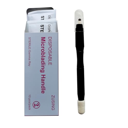 Disposable Microblading Pens 18U With Pigment Brush Microblading Disposable 10 pcs/pack (Black)
