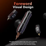HAWINK Tattoo Kit Wireless Rotary with 1600mAh Battery LCD Digital Lithium 20PCS Cartridge Needles 14 Tattoo Inks