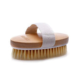 Brush Natural Bristle -Remove Dead Skin Toxins Cellulite, Stimulates Blood Circulation