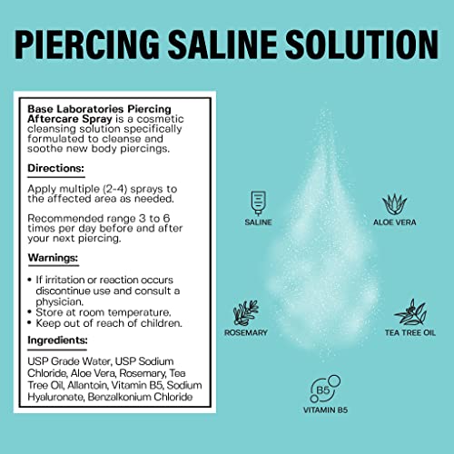 Piercing Aftercare Spray Piercing Cleaning Solution | 240ml | Saline S ...