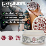 Hustle Butter Tattoo Aftercare 150ml for New & Older Tattoos - Vegan Tattoo Cream No-Petroleum