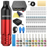 Tattoo Kit, Wormhole Tattoo Kit Tattoo Supplies, 58 Piece Set
