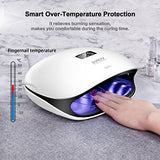 UV Led Nail Lamp, 48W UV Nail Dryer with 4 Timers Sensor and Double Speed Drying