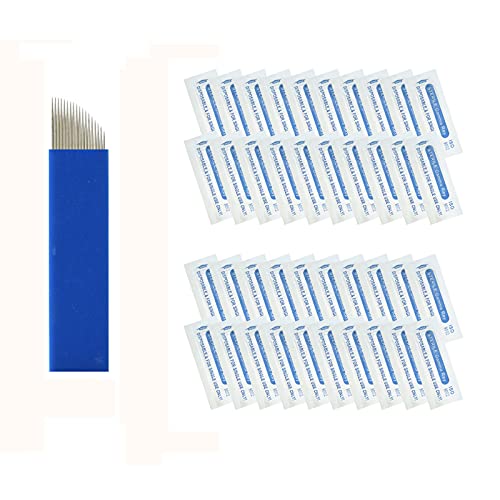 18 Pin Microblading Blade Eyebrow Tattoo Needles for Permanent Makeup (50 pieces)