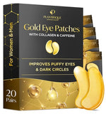 Under Eye Masks Anti Wrinkle 20 Pairs Gold Eye Masks Skincare for Dark Circles and Puffiness