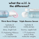 e.l.f. Holy Hydration! Thirst Burst Drops, Gel Serum Drops, For a Dewy, Plump Complexion, Vegan & Cruelty-Free