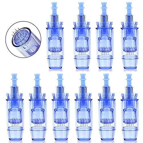 Micro Needles Cartridges For Dr.Pen Ultima A1 Microneedling Pen, Tips For Electric Auto Stamp Derma Pen (12 Pin Needles, 10 Pcs)