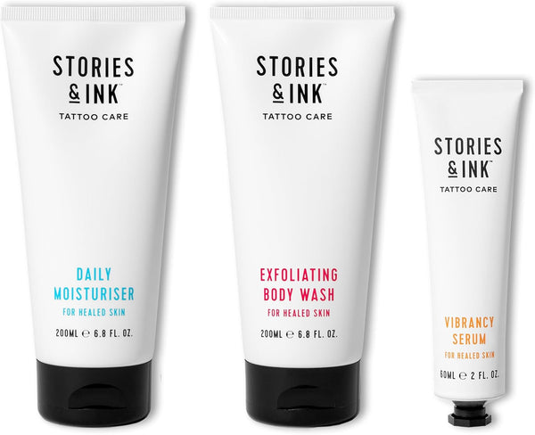 Stories & Ink Tattoo Care, The AM & PM Set for All Skin Types kit