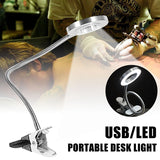 2in1 Adjustable USB LED desk lamp